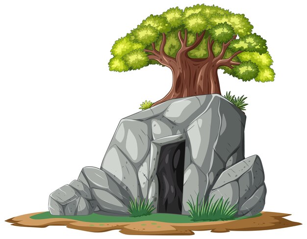 Árbol en la entrada de la Cueva Rocky