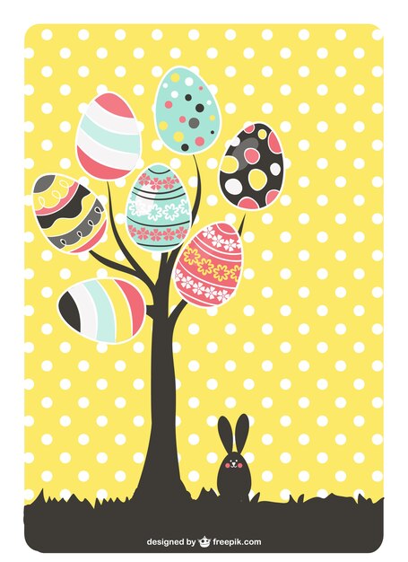 Árbol con huevos de pascua