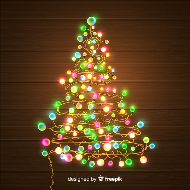 Árbol de luces de navidad