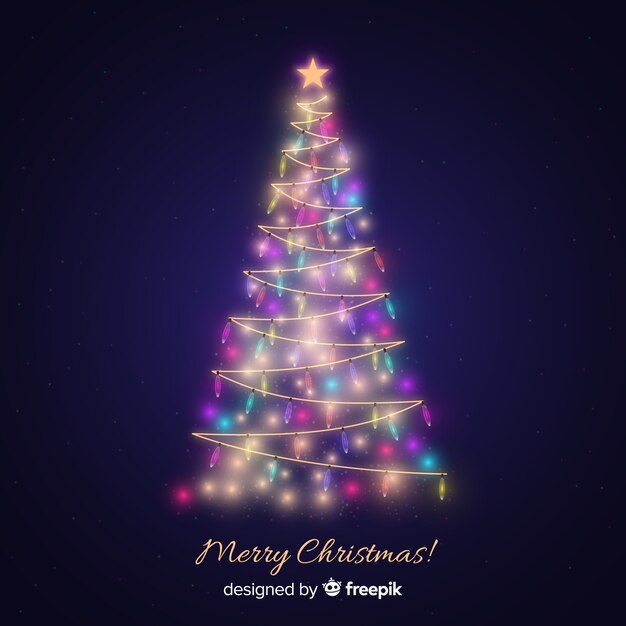 Árbol de luces de navidad