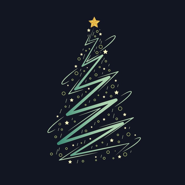 Vector gratuito Árbol de navidad abstracto