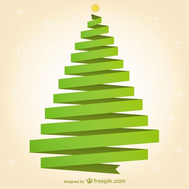 Árbol de navidad de cinta verde