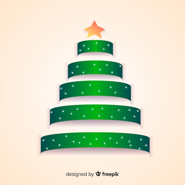 Vector gratuito Árbol navidad cinta