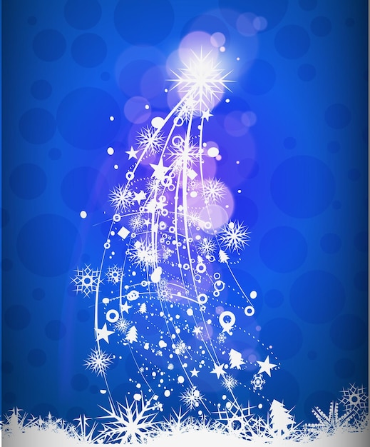 árbol de navidad, conjunto, plano de fondo, vector, ilustración