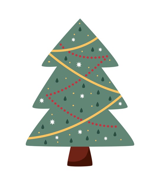 árbol de Navidad con decoraciones
