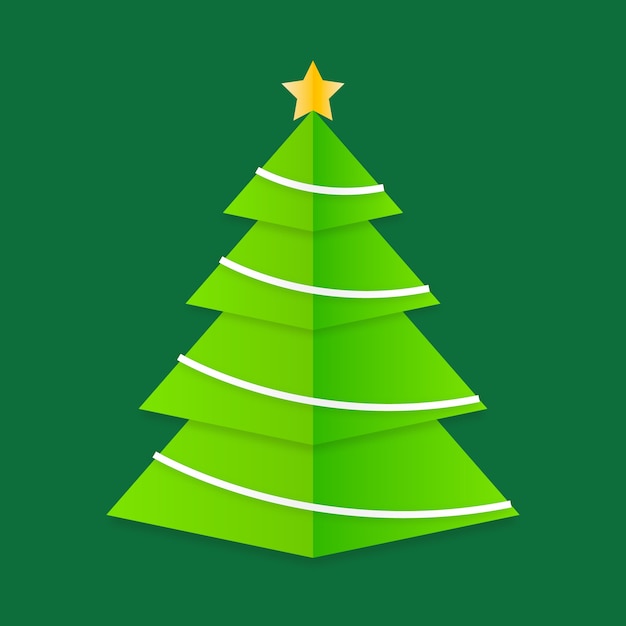 Vector gratuito Árbol de navidad estilo papel