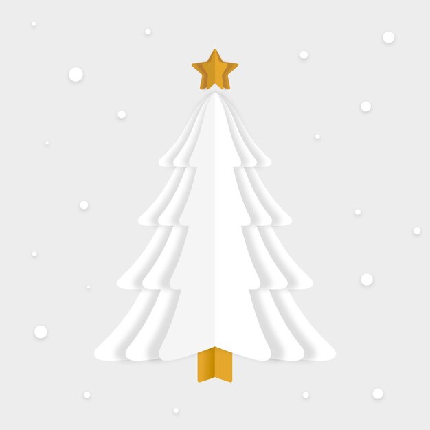 Árbol de Navidad en estilo papel