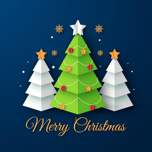 Árbol de Navidad en estilo papel