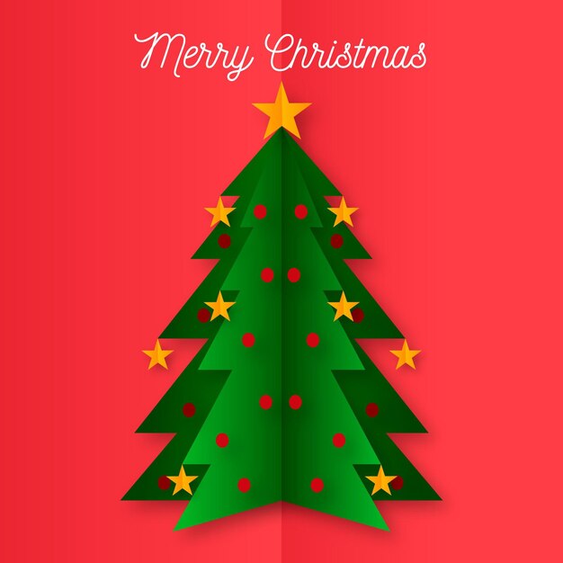 Árbol de Navidad en estilo papel