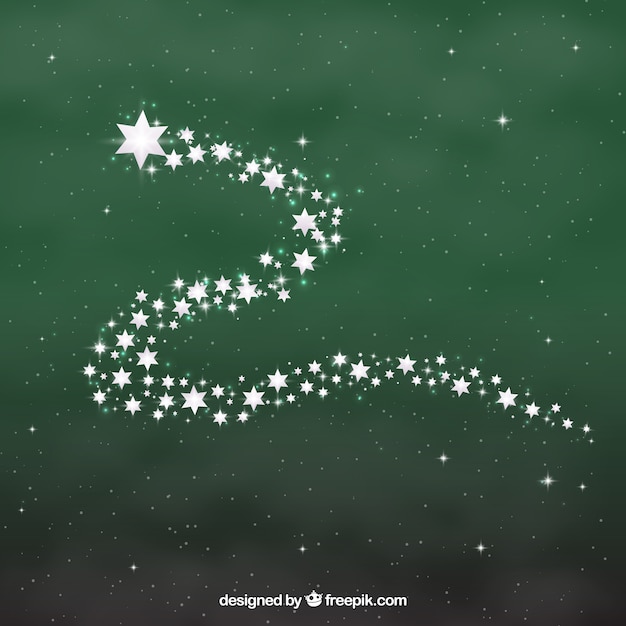 Vector gratuito Árbol de navidad con estrellas