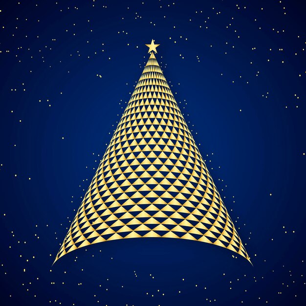 Árbol de navidad festivo abstracto