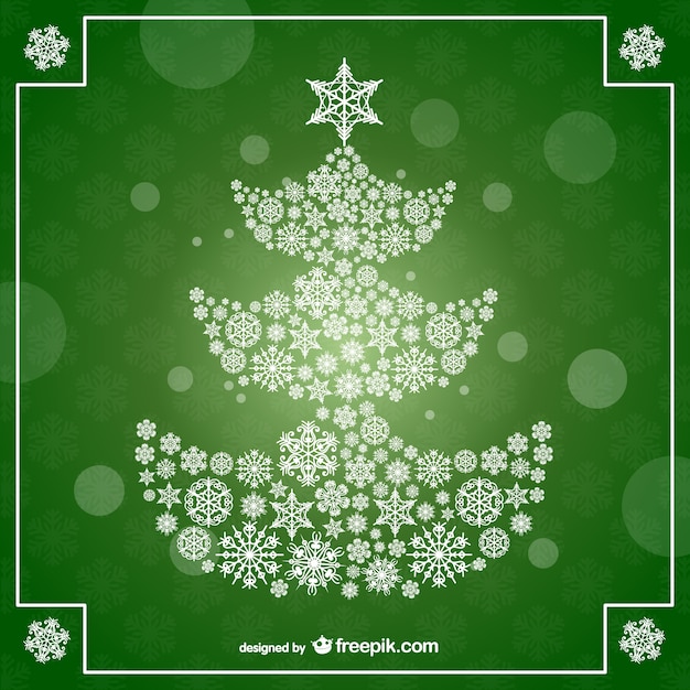 Vector gratuito Árbol de navidad en fondo verde