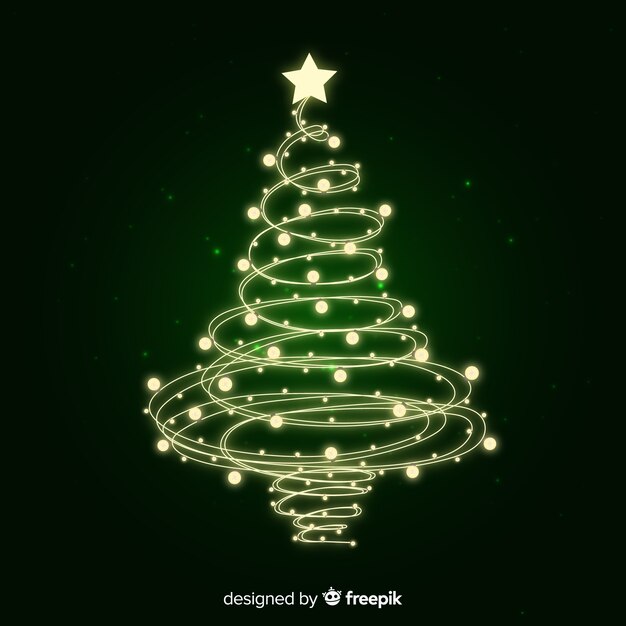 árbol de navidad guirnalda de luces