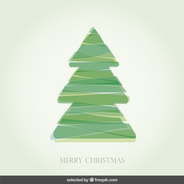 Vector gratuito árbol de navidad hecho con rayas