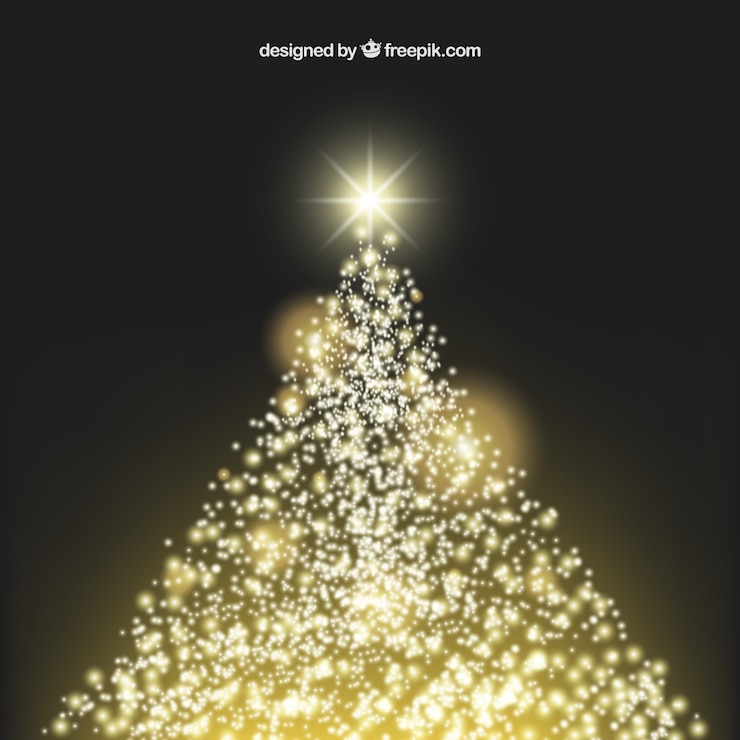 Vector gratuito árbol de navidad luminoso