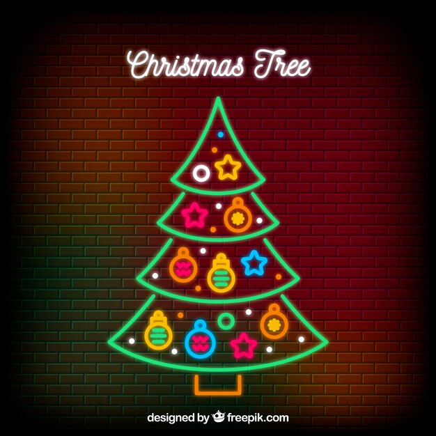 Árbol de navidad de neón