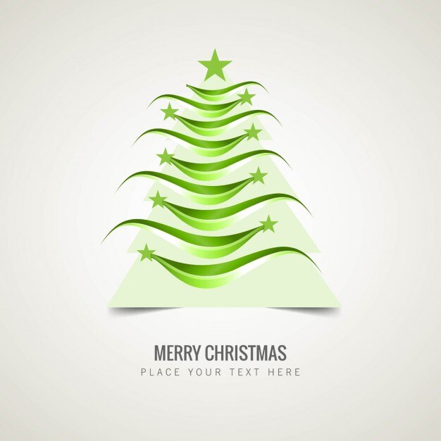 árbol de navidad ondeante verde