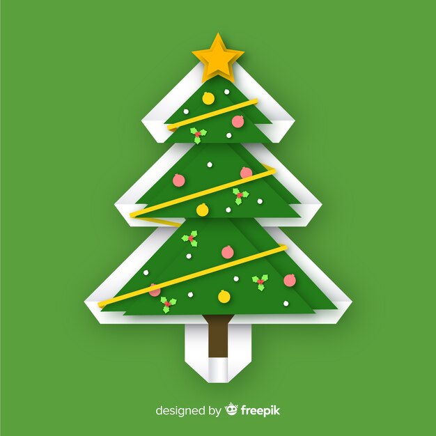 árbol de navidad de papel