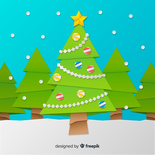 árbol de navidad de papel