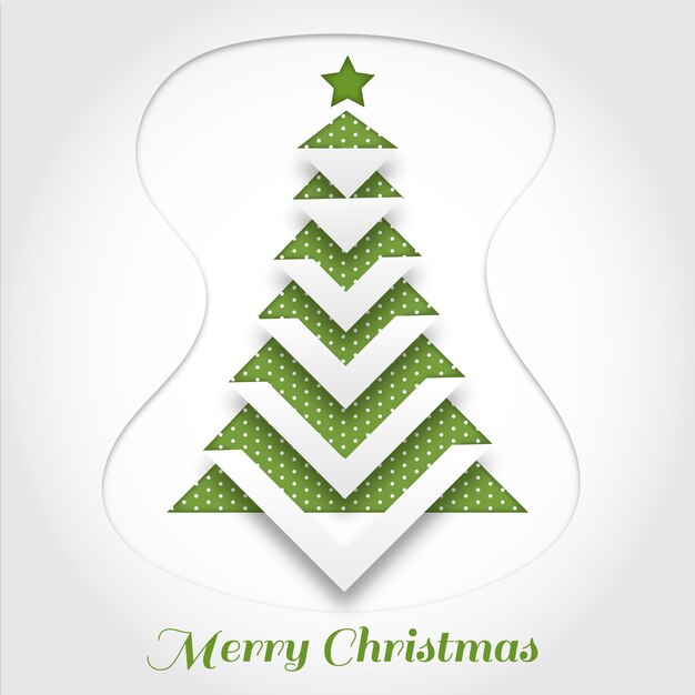 Árbol de navidad en papel