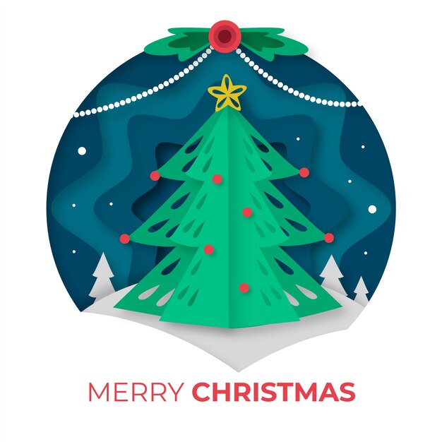 Árbol de navidad en papel