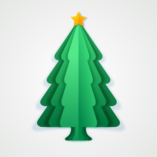 Árbol de navidad en papel