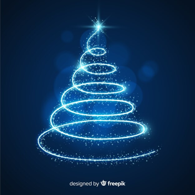 árbol de navidad de rastro de luz