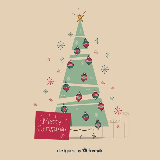 Árbol de navidad retro