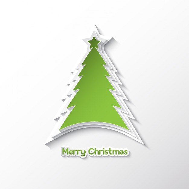 árbol de navidad sobre fondo blanco