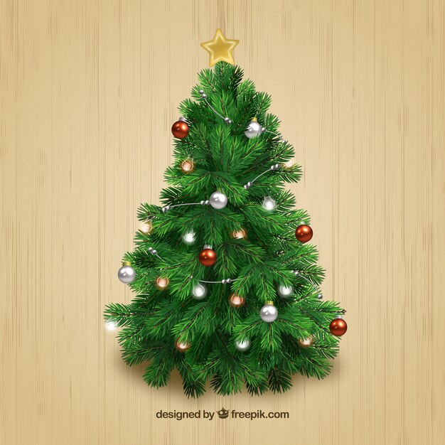 árbol realista de navidad