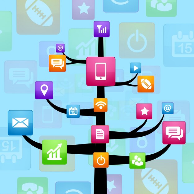 árbol de redes sociales