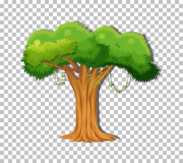 Vector gratuito Árbol sobre fondo transparente