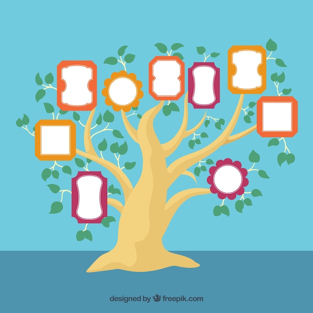 árbol y varios marcos