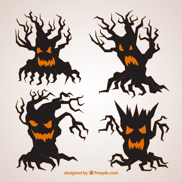 árboles escalofriantes de halloween