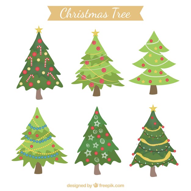 árboles de navidad decorados