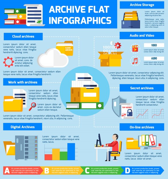 Archivo infográfico conjunto