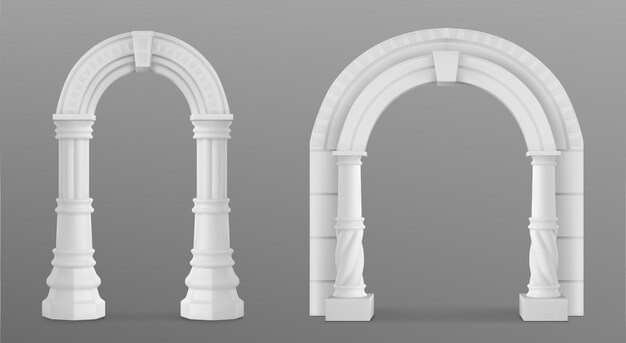 Arco romano antiguo con ornamentos decorativos
