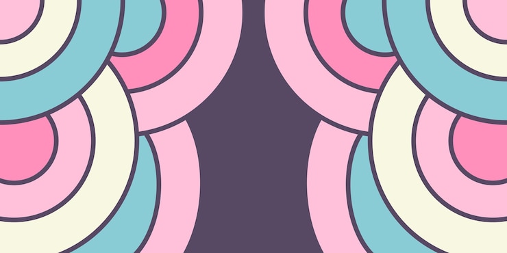 Vector gratuito los arcos retro una colorida composición geométrica