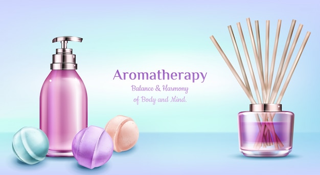 Aromaterapia tratamientos de spa de cosmética.