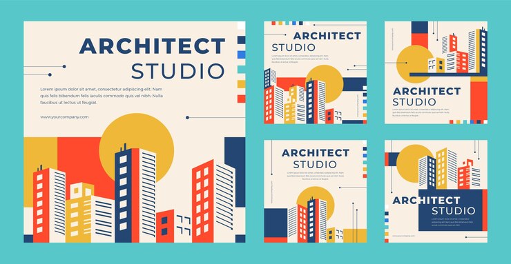 Vector gratuito arquitecto diseño diseño de publicaciones de instagram