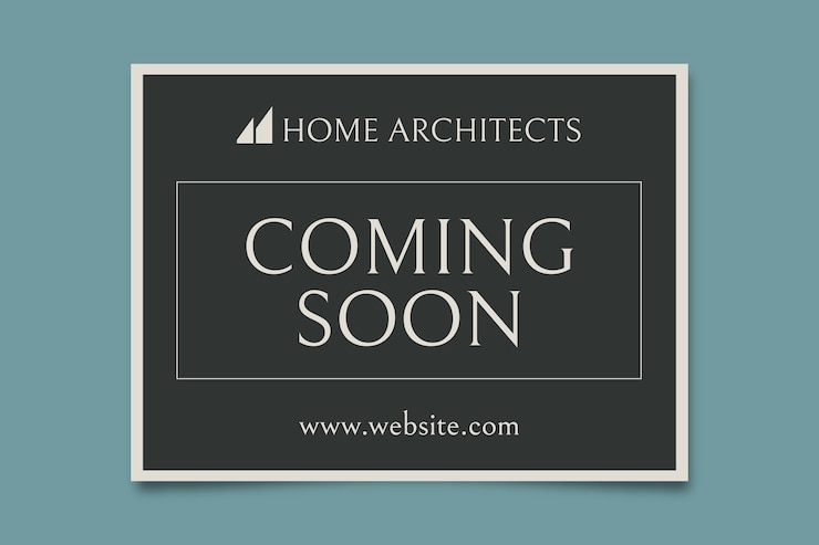 Vector gratuito arquitectos del hogar - plantilla que llegará pronto