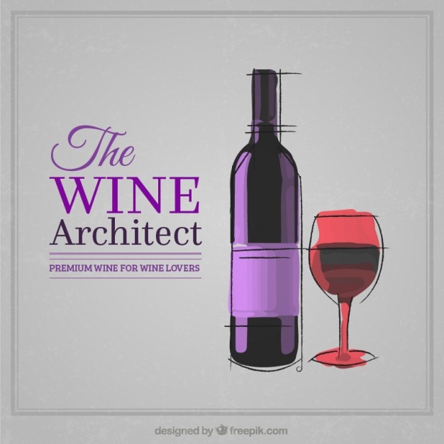 Vector gratuito arquitectura del vino