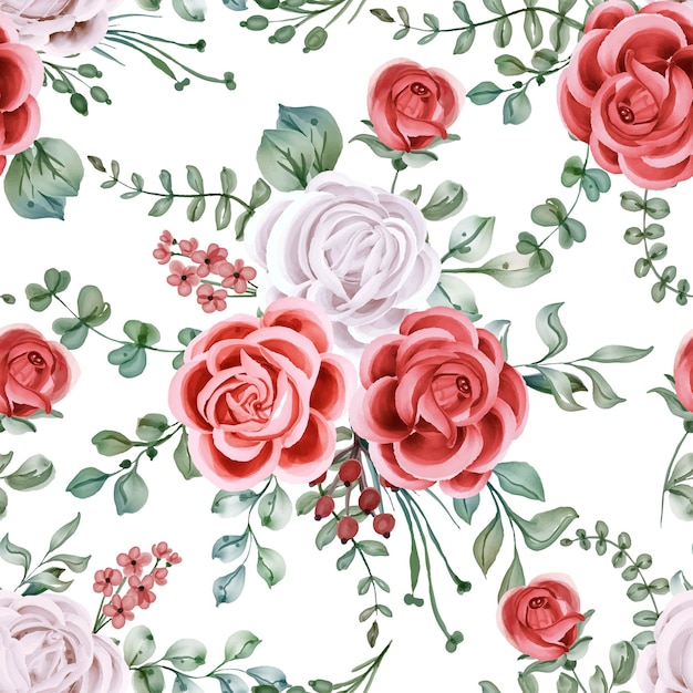 Vector gratuito arreglo floral de fondo acuarela rosa