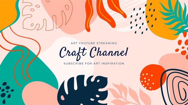 Arte abstracto del canal de youtube artesanal dibujado a mano