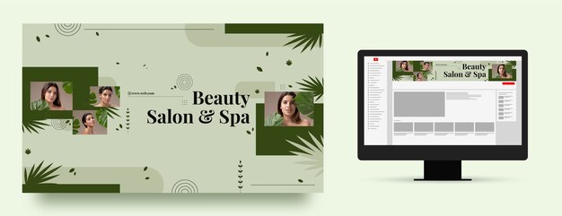 Arte de canal de youtube para belleza y cosmética.