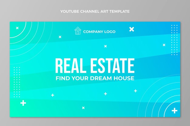 Arte del canal de youtube de bienes raíces degradados