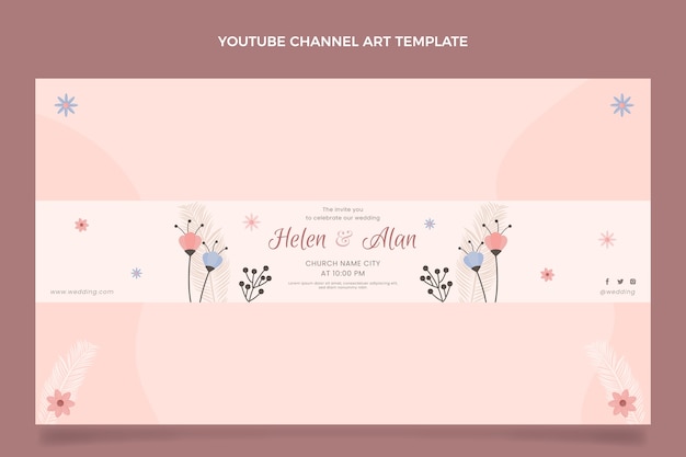 Arte del canal de youtube de boda dibujado a mano