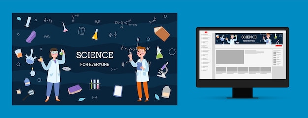 Arte del canal de youtube de ciencia plana