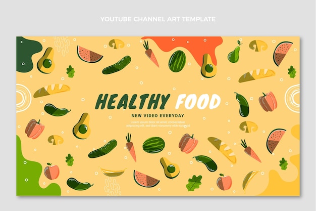 Arte del canal de youtube de comida dibujada a mano