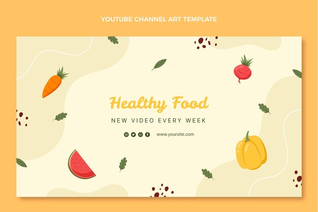 Arte del canal de youtube de comida dibujada a mano